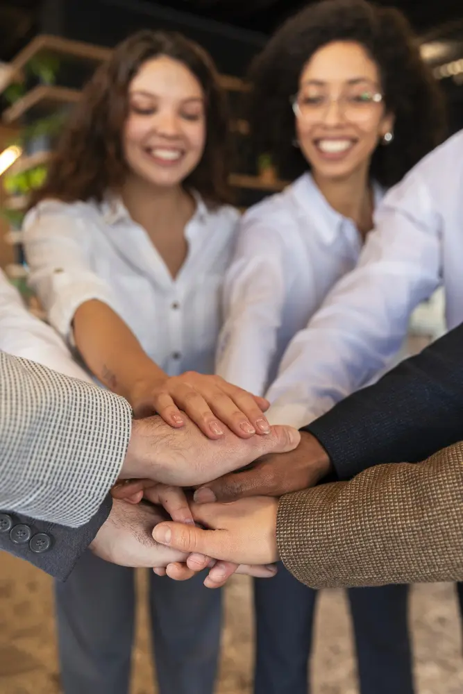 Team collaboration - hands together